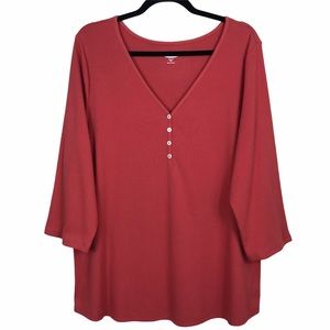 Old Navy Slim Fit Button Front Ribbed Top